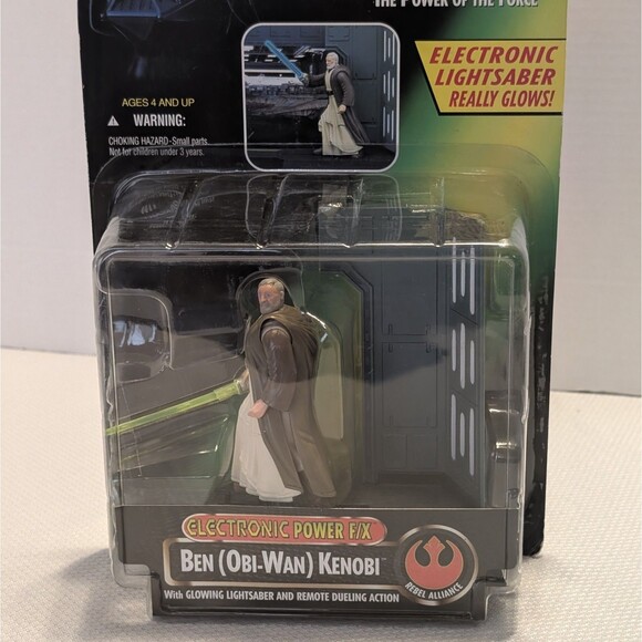 Kenner Star Wars Power of the Force Electronic Power F/X Darth Vader Kenobi New - Picture 7 of 12